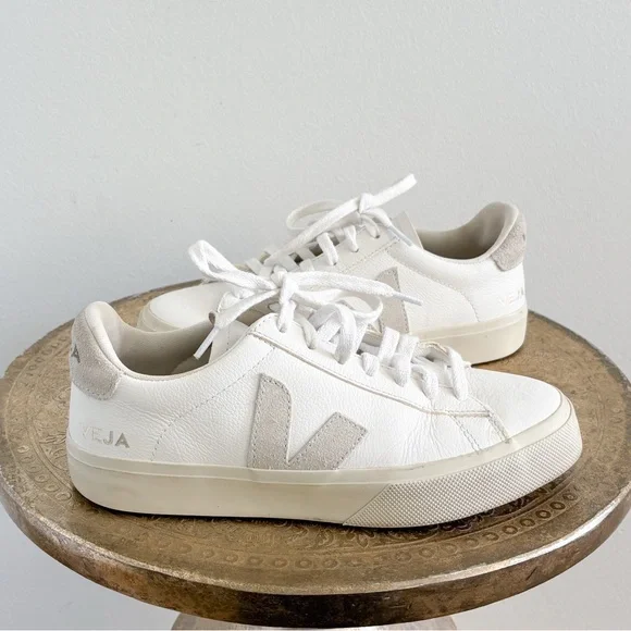 Veja Campo Leather Sneakers Extra White Almond - Picture 2 of 8